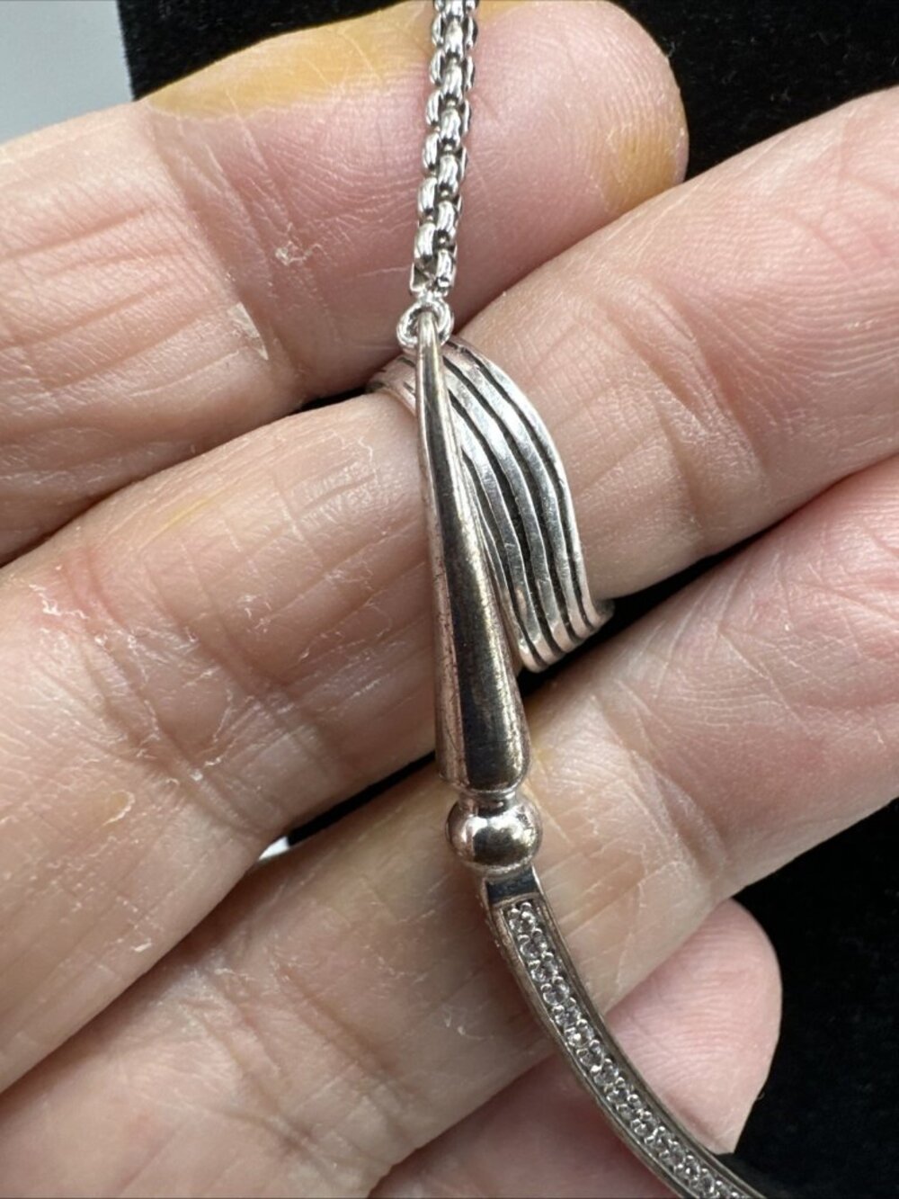 Kendra Scott Adjustable Scott Scottie Silver Tone Pava Cz - Picture 5 of 14